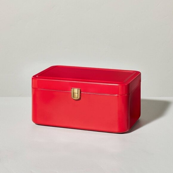 Hearth & Hand Other - Hearth & Hand Magnolia Metal Latch Box Red/Gold - Christmas 2023‎